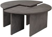Hanah Home Houten salontafel "Moira" 90 x 90 x 41 cm - Beton grijs