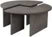 Hanah Home Houten salontafel "Moira" 90 x 90 x 41 cm - Beton grijs