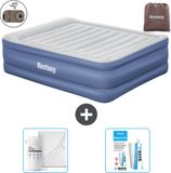 Bestway Luchtbed - 2-Persoons - 152 x 203 x 61 cm - Grijs/Blauw - Inclusief Pomp
