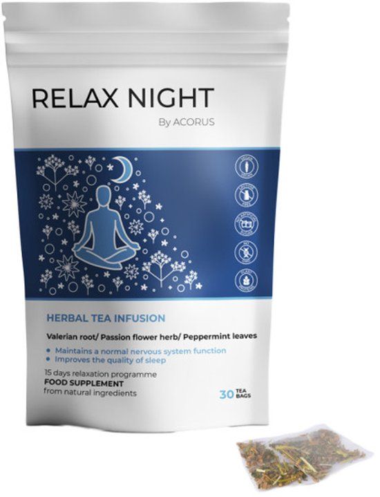 Acorus Kruidenthee Relax Night, 30 st.