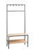 HAKU Staande kapstok eiken, zwart, MDF, metaal - B 80 cm x H 180 cm x D 35 cm