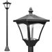 Outsunny Lampadaire sur pied solaire lanterne classique LED 10 Lm dim. 15L x 15l x 120H cm noir