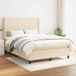 Maison Exclusive - Lit boxspring avec matelas, couleur crème, 140x200 cm, rembourré