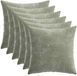 vidaXL - Kussensloop - 6 stuks - HEERLEN - Groen - 40 x 40 cm - Chenille Stof