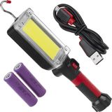 Maclean - Werklamp - Werkplaatslamp - Magnetische Werkplaatslamp - Zaklamp - 2x1200mAh / 700lm / USB