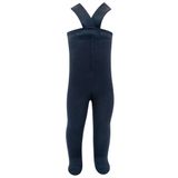 Ewers Baumwoll-Rippstrumpfhose mit Trägern – Marine – 56