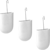 Merkloos Cosy & Trendy Radiator luchtbevochtigers - Pakket van 4x stuks - wit - met haak - 13,5 cm