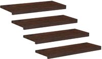 vidaXL - Traplopers - 4 stuks - 70 x 30 x 2 cm - Donkerbruin - Massief beukenhout