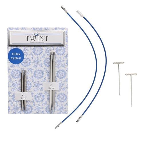 ChiaoGoo TWIST Lace Short Combo Pack 5 cm and 8 cm Interchangeable Needle Tips 3.50 mm 1 piece