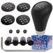 UNIVERSAL SET EN CUIR NOIR + CHROME + EMBLEMES POUR 5 ET 6 VITESSES