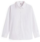 Tommy Hilfiger Dames Lange Mouwen Shirt Katoen Wit Maat 42