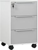 HOMCOM archiefkast - spaanplaat - 40x40x63,5 cm - grijs en wit