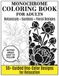 Livre de coloriage monochrome pour adultes : plus de 50 créations guidées en une seule couleur pour la relaxation • Botaniques • Jardins • Motifs floraux