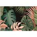 Papier peint panoramique feuilles tropicales