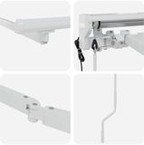 vidaXL Solar Electric Awning Frame 3 x 2 m White Powder-Coated Aluminum