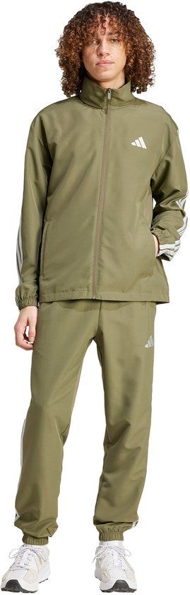 adidas Sportswear 3-STRIPES WOVEN TRAININGSPAK - Heren - Groen - L