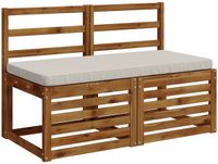 vidaXL - 1-delig - Bankkussen - VUGHT - 100% - Polyester - Wit - 120 x 50 x 5 cm