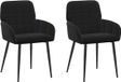 vidaXL Eetstoelen 2 stuks fluweel Zwart 56.5 x 50 x 85 cm