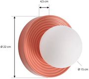 Lindby - Wandlamp - 1 Licht - Keramiek, Glas - G9 - Oranje, Wit