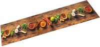 vidaXL Keukenmat wasbaar kruidenprint 60x180 cm fluweel