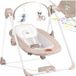 KIDIZ® Wipstoel Baby Elektrisch Babyschommel tot max 9kg - Schommelstoel voor Baby Swing met Speelboog en 5 schommelsnelheden - Beige