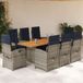 Prolenta Maison Exclusive 9-delige tuinset met kussens, beige, van polyrotan
