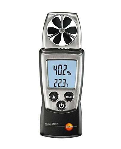 Testo SE & Co.KGaA 0560 4102 410-2 Vleugelwielaanemometer met geïntegreerde vochtmeting en NTC-luchtthermometer, inclusief beschermkap, kalibratieprotocol en batterijen