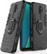 Merkloos Oppo A5 / A9 (2020) Hybride Hoesje met Kickstand Ring Zwart