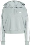 Adidas Dames Sweater met 1/4 rits en capuchon Essentials 3-Stripes