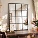 OEM Wandspiegel met frame, 100x75 cm, zwart, rechthoekig