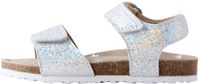 Next Meisjes Sandalen met klittenbandsluiting en kurken voetbed - Zilver