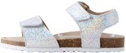 Next Meisjes Sandalen met klittenbandsluiting en kurken voetbed - Zilver