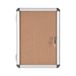 Bi-Office Showkast vitrine "Enclore", kurk, geschikt voor 2 x DIN A4, zilveren aluminium frame, afsluitbaar