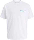 JACK&JONES JORRIVIERA BACK SCRIPT TEE CREW NECK T-shirt Heren Maat M Katoen Wit