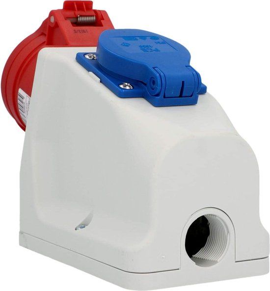 Kopp CEE-Combi-wanddoos 5-polig 400V 6h 16A IP44 (100400005)