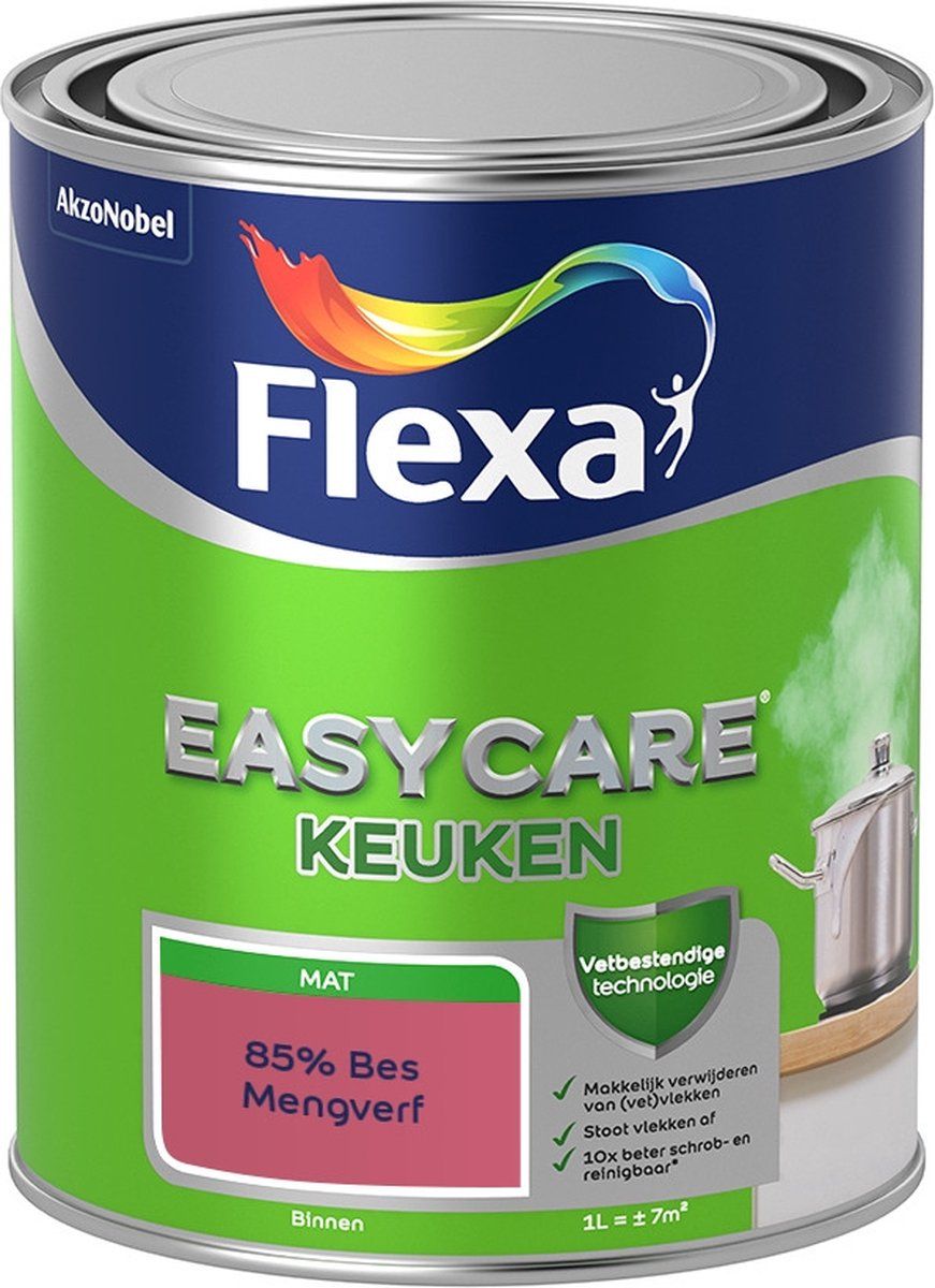 FLEXA Easycare Muurverf - Keuken - Mat - Mengkleur - 1 liter
