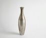 Vase Nuvia B20 x T20 x H77 cm Verre Platine Aurum Fait main