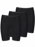Sloggi 3-pack basic long dames - Lange dames boxershort - 7XL - Zwart
