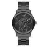 Guess Monarch GW0958G3 Herenhorloge, roestvrij staal, zwart, 44 mm, 3 bar, zwarte wijzerplaat