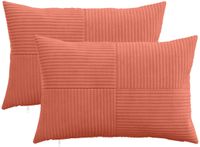 vidaXL Kussensloop 2 pcs ALMELO Rood Oranje 30 x 50 cm corduroy