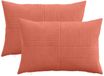 vidaXL Kussensloop 2 pcs ALMELO Rood Oranje 30 x 50 cm corduroy