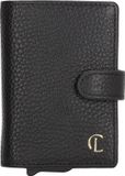 Charm London Washington Creditcard etui - Leer - Zwart