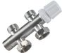 1216 Riko Thermostatisch 3/4 Onderblok Recht - Geborsteld Staal