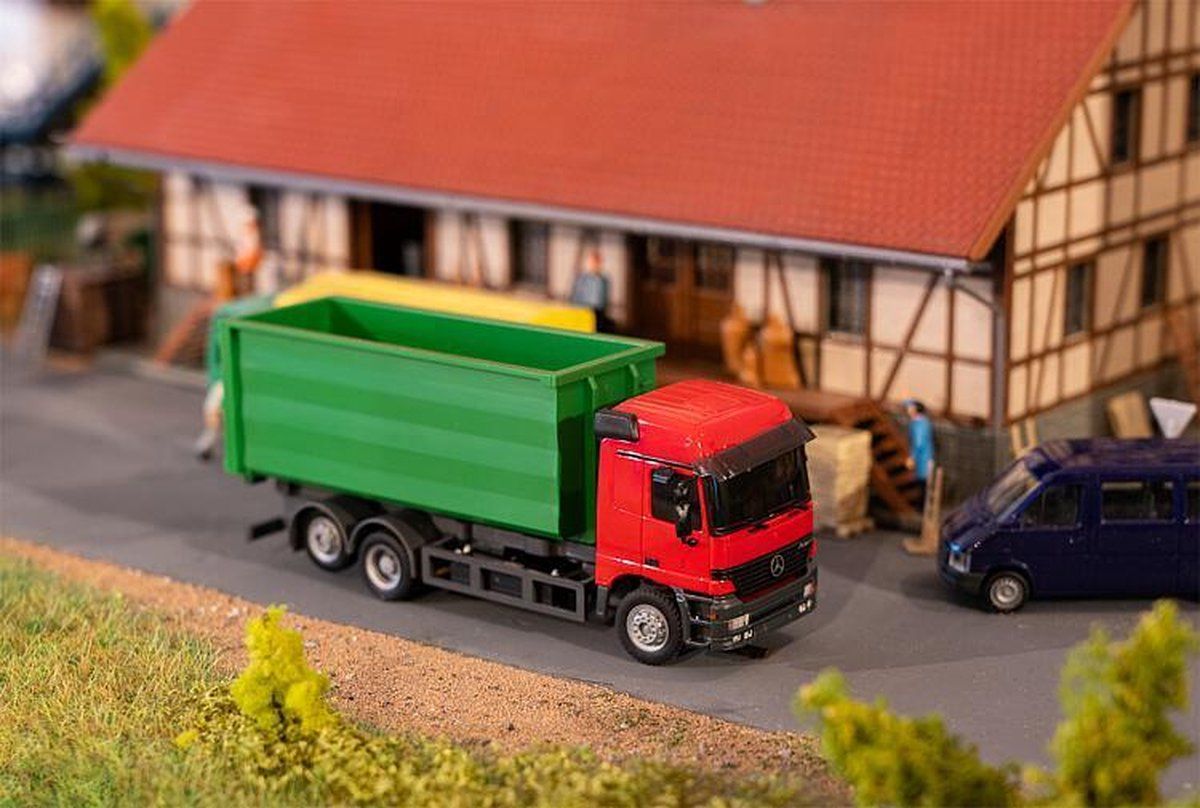 FALLER - Lorry Mb Actros Lh'96 Roll-off Container Herpa - Fa161493
