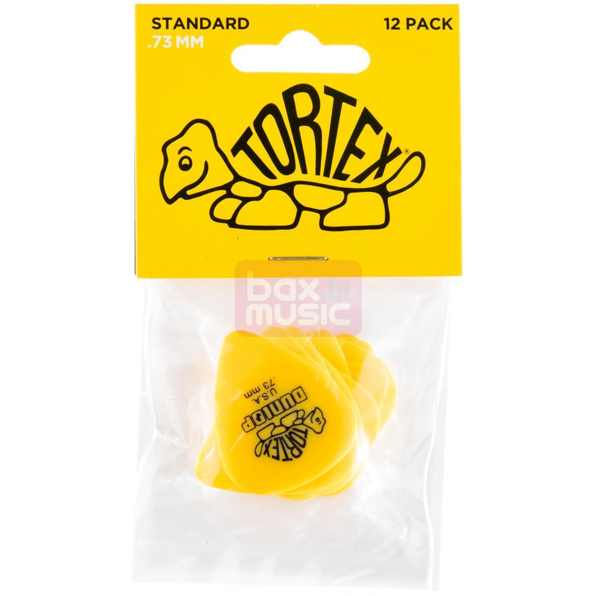 Dunlop Tortex Standard 0.73mm 12-pack plectrumset geel