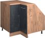 Vicco Rion Kast voor schuine wand Hoekkast – 75.6 x 81.6 cm met 1 deur, kastromp 60 cm diepte Zwart beton