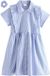 Next - Meisjes - Gingham schooljurk met ruches en hoog aandeel katoen - Blauw