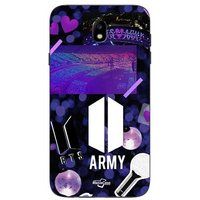 Maniacase Etui Samsung Galaxy j7 2018 BTS leger logo Bangtan Subs
