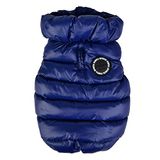 Puppia Winter ultralichte hondenjas, waterdichte warmte voor koud weer, ritssluiting voor kleine en middelgrote honden, marineblauw, medium