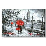Homemania Afbeelding Londen steden en landschappen voor woonkamer, slaapkamer, meerkleurig, 45 x 3 x 70 cm, HM20KNV45 x 70 – 22, polyester, hout
